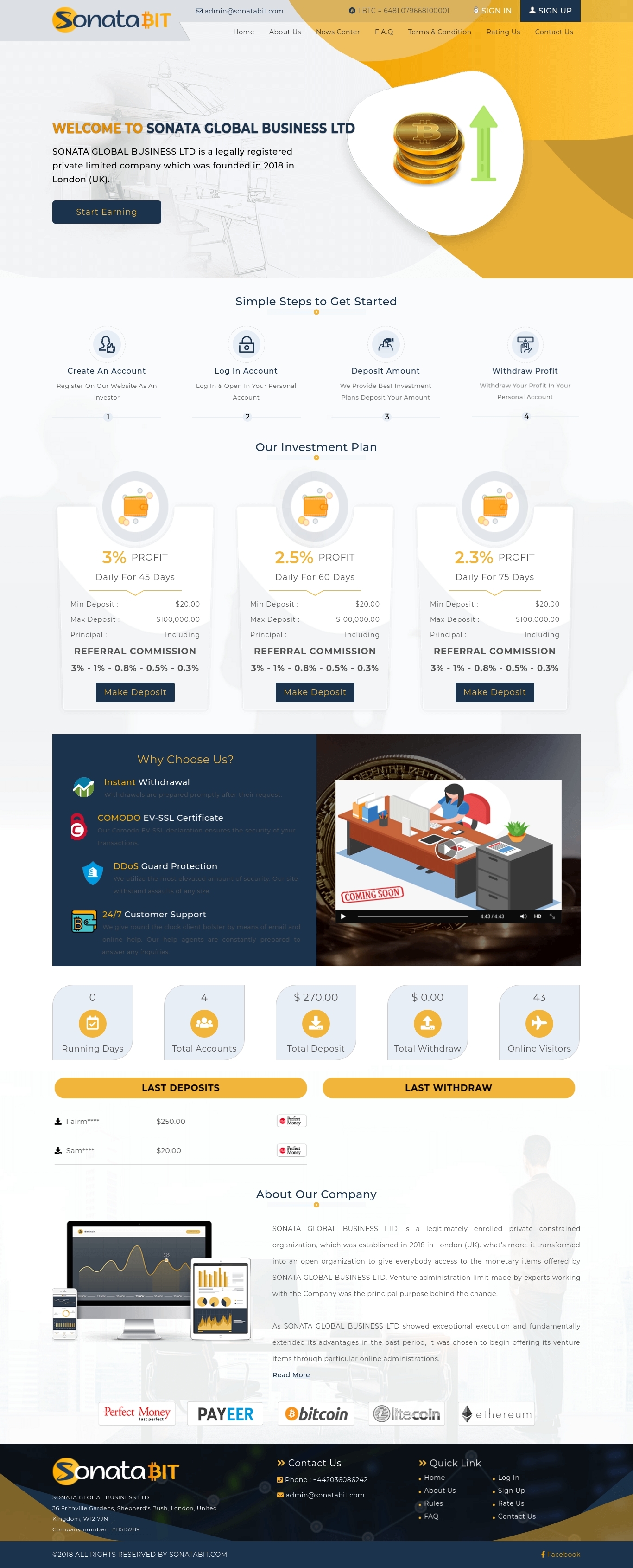 Investment project Sonata Bit
