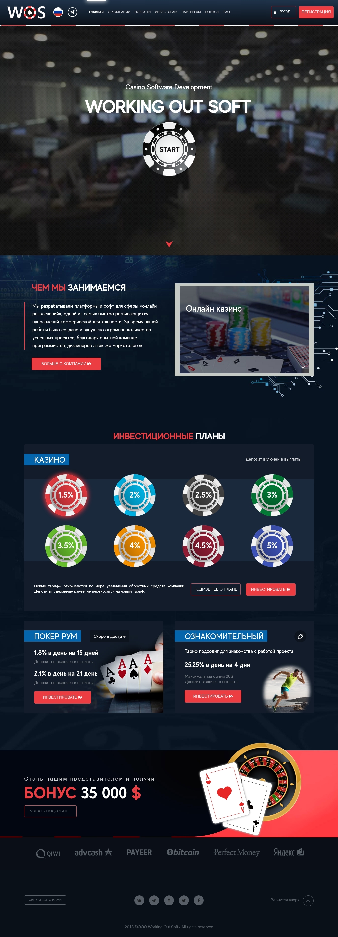 Invest project WorkingOutSoft