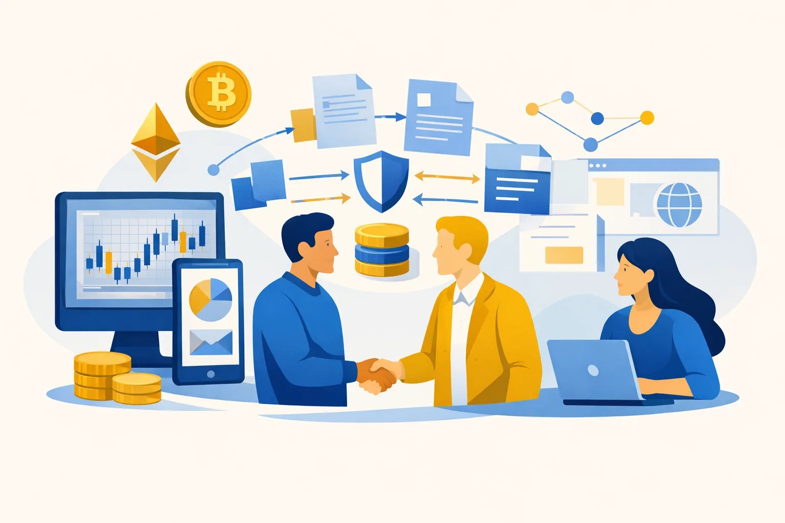 Compartición de datos de exchange de criptomonedas con socios